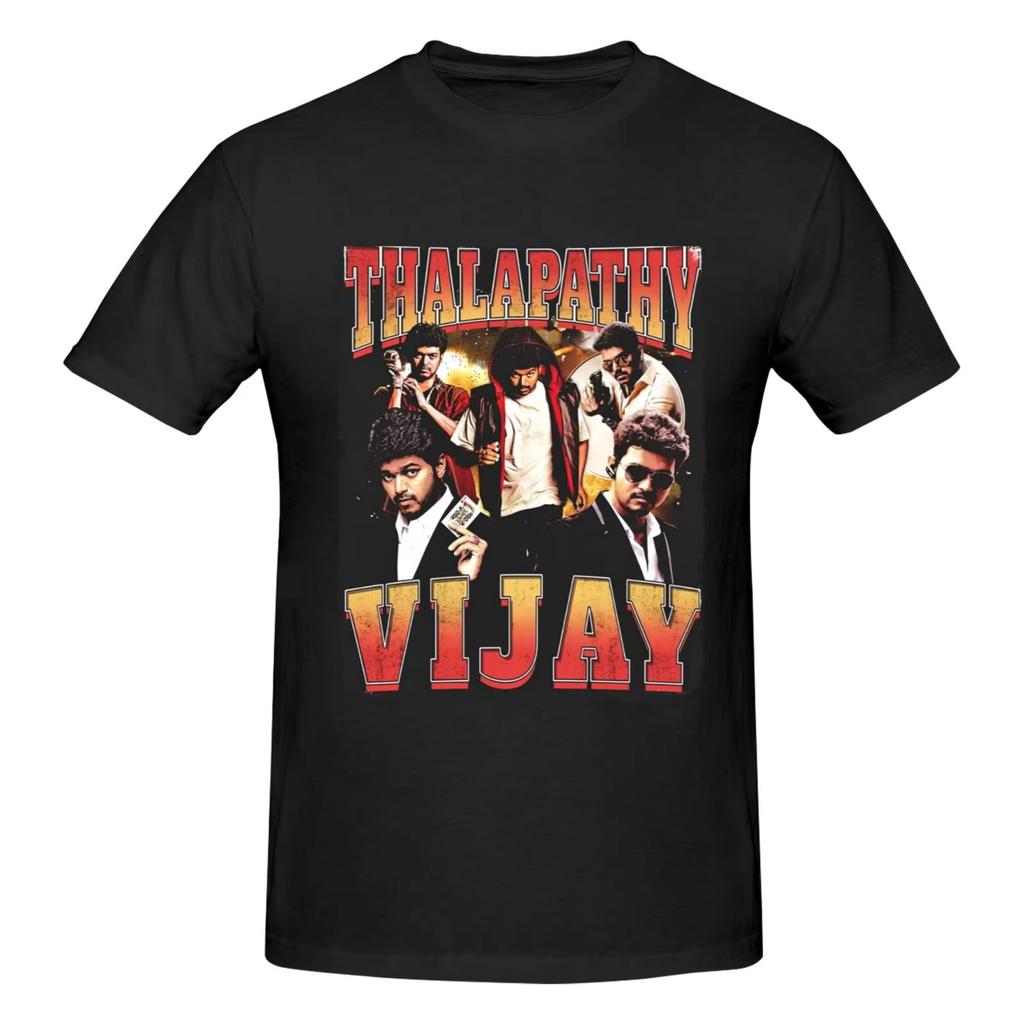Halapathy Vijay Collage Lässiges Baumwoll-T-Shirt Herren Baumwoll-T-Shirt Damen-T-Shirt Coole Streetwear Bequeme T-Shirts 2026 Neu