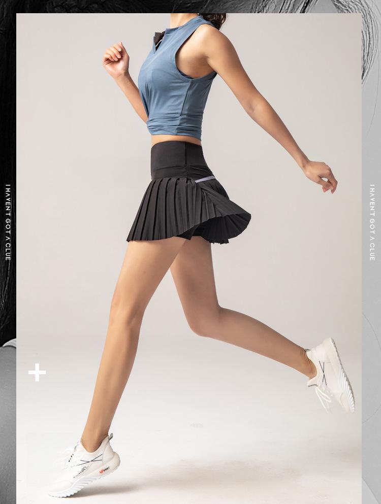 Women's Quick-Dry Summer Pleated Skort: Breathable, Anti-Light, Ideal for Tennis, Yoga & Fitness