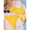 Damebadedrakt Damebadetøy 8 farger Push Up Bikini Bikinisett med høy midje Badedrakt Badedrakter Biquini Rib Bikini