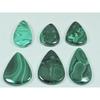 290Cts. Green Malachite Pear Cabochon Loose Natural Gemstone 06 Pcs Lot C-3072