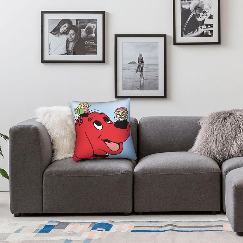 C-Clifford the Big Red Dog Pillow Case  Morden Pillow Cover Graphic Pillowcases For Sofa Home Decoration
