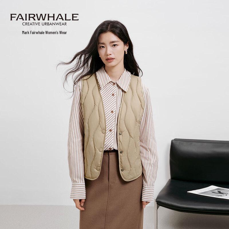 

Mark Fairwhale Women s Short V-Neck Down Vest S (under 105 jin)