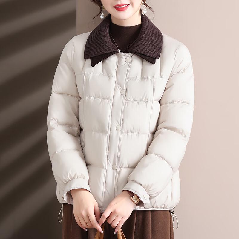 XUEXI Women s Winter Lapel Padded Jacket 3XL