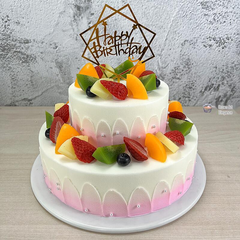 2025 Europäisches zweistöckiges Obstkuchenmodell für Ausstellungszwecke