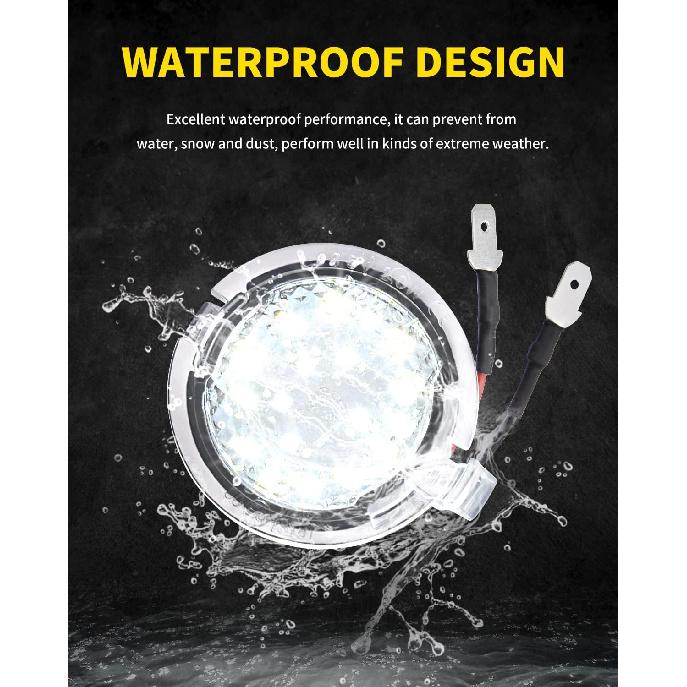 LED Side Mirror Puddle Lights Compatible with Ford F150 Explorer Edge Expedition Flex Taurus X Mirror Signal Lamp Indicator Replacement Accessories,