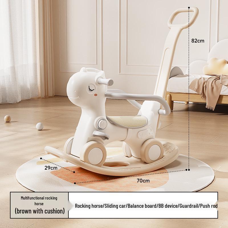 

Деревянная лошадка-качалка и машинка-йо-йо: Идеальный подарок для годовалых детей, подходит для девочек Default Bag Packaging