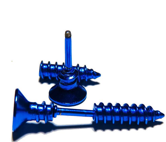 New Unisex Punk Rock Stainless Steel Nail Screw Piercing Stud Earrings Novelty Piercing Jewelry Rock Gothic Piercing Jewelry