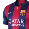 Nike Letter Logo Printed Round Neck Short Sleeve Football Shirt Fan Edition Barcelona 1415 Season Men Tops Red Blue 610594-422