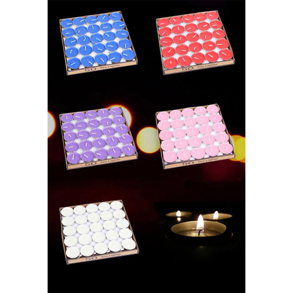 Tea Light Candles 50 Pack Unscented Tealight Candles Romantic Love Candles Bulk for Home Decor Wedding Birthday