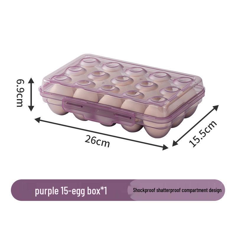 Shockproof Outdoor Egg Storage Box - Shatterproof, Transparent Plastic Tray for Camping and Refrigerator Use
