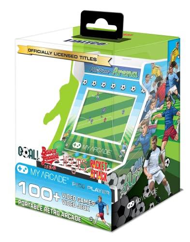 MY ARCADE All-Star Arena Pico Player - 3.75" Fully Playable Portable Mini Arcade Machine with 107 Retro Games, 2" Color Screen Display, Battery Operat