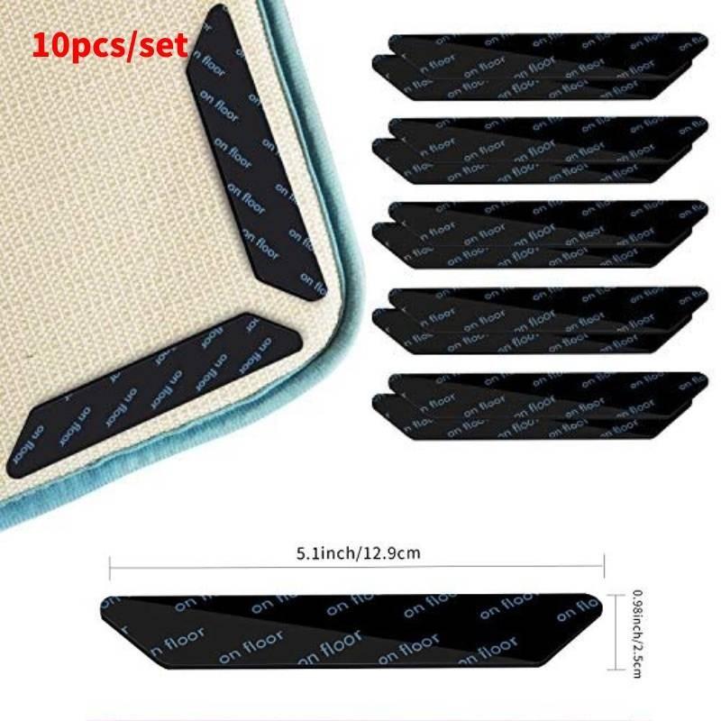 

10 штук напольных противоскользящих и многоразовых ковровых наклеек моющиеся трапециевидные