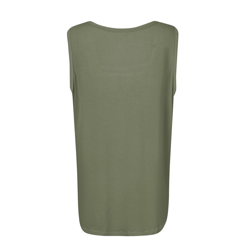 Moda Femei Ocazional De bază Plisat Simplu Nasturi Guler Pătrat Fără Mâneci Vestă Imprimat Vară Maiuri