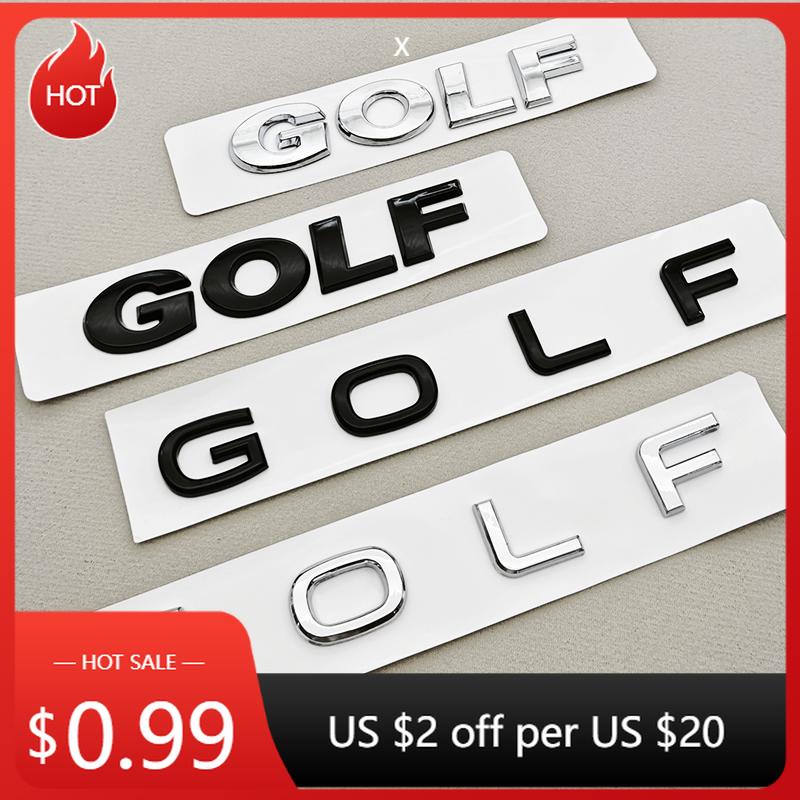 For VW VOLKSWAGEN 2026 New 3D ABS Logo Golf Emblem Letters Badge Car Rear Trunk Sticker For Volkswagen VW Golf 4 5 6 7 8 MK4 MK5