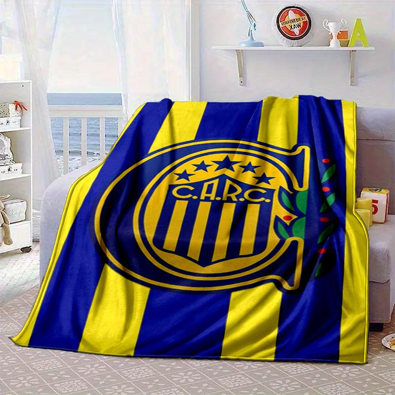 Rosario Central Crest Portable Blanket/Soft Blanket Bedding Blanket Suitable for Travel Camping Living Rooms Offices Sofas Fan Gifts