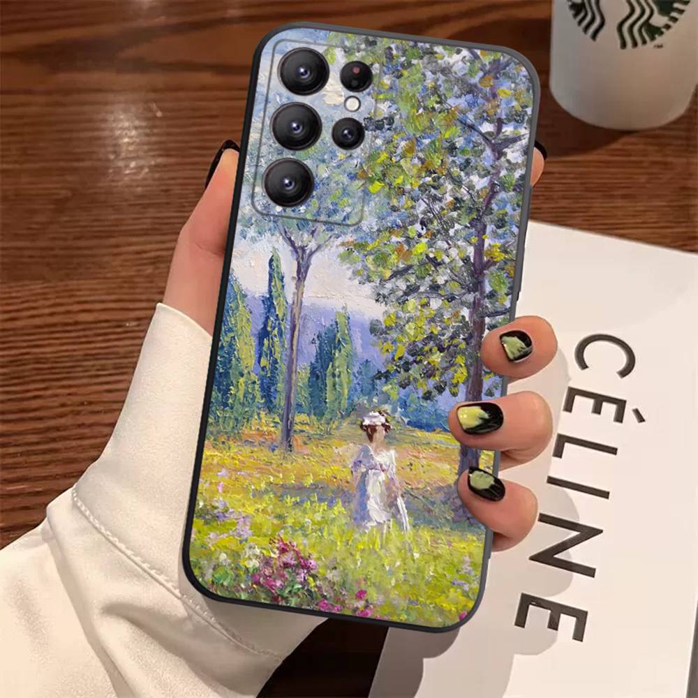 Claude Monet Impressionism Painter Case For Samsung Galaxy Case S25 S23 S22 S21 S30 S20 S10 Ultra Plus FE TPU Soft Cover