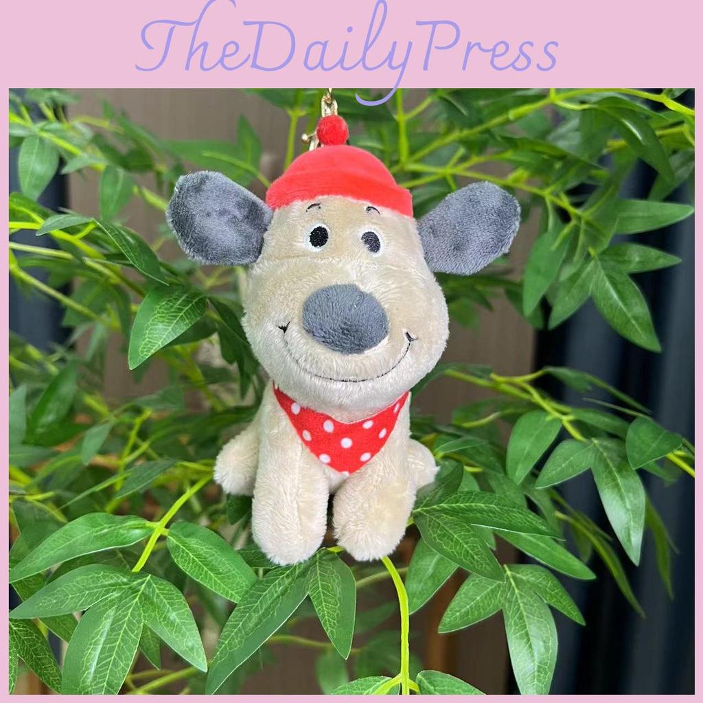 Adorable Cute Plush Dog Keychain Soft Toy With Colorful Beaded Chain For Kids