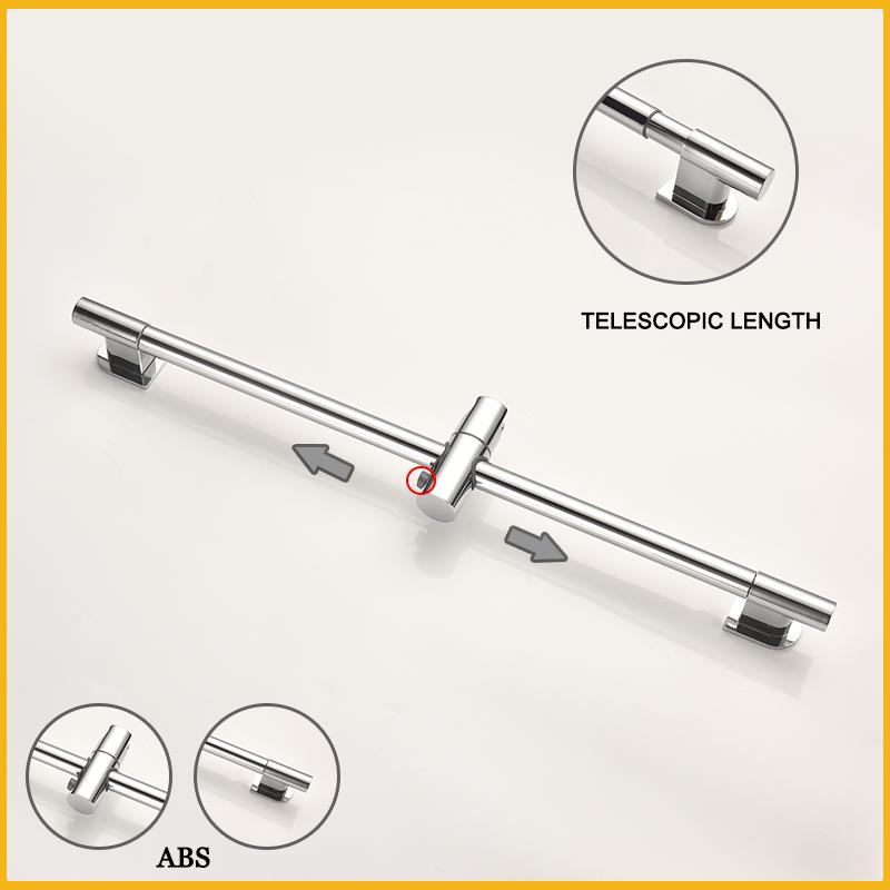 Chromová nástěnná nastavitelná zvedací tyč s 3-funkční ruční sprchou Mosazný ventil pro teplou a studenou směšovací armaturu Koupelnová sprchová sada