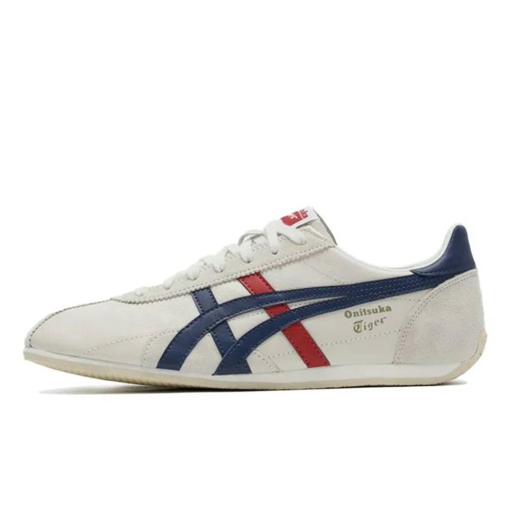 Onitsuka Tiger Runspark Slip Resistant Low top Running Shoes Unisex White Pink D201L-100(TeamM-)