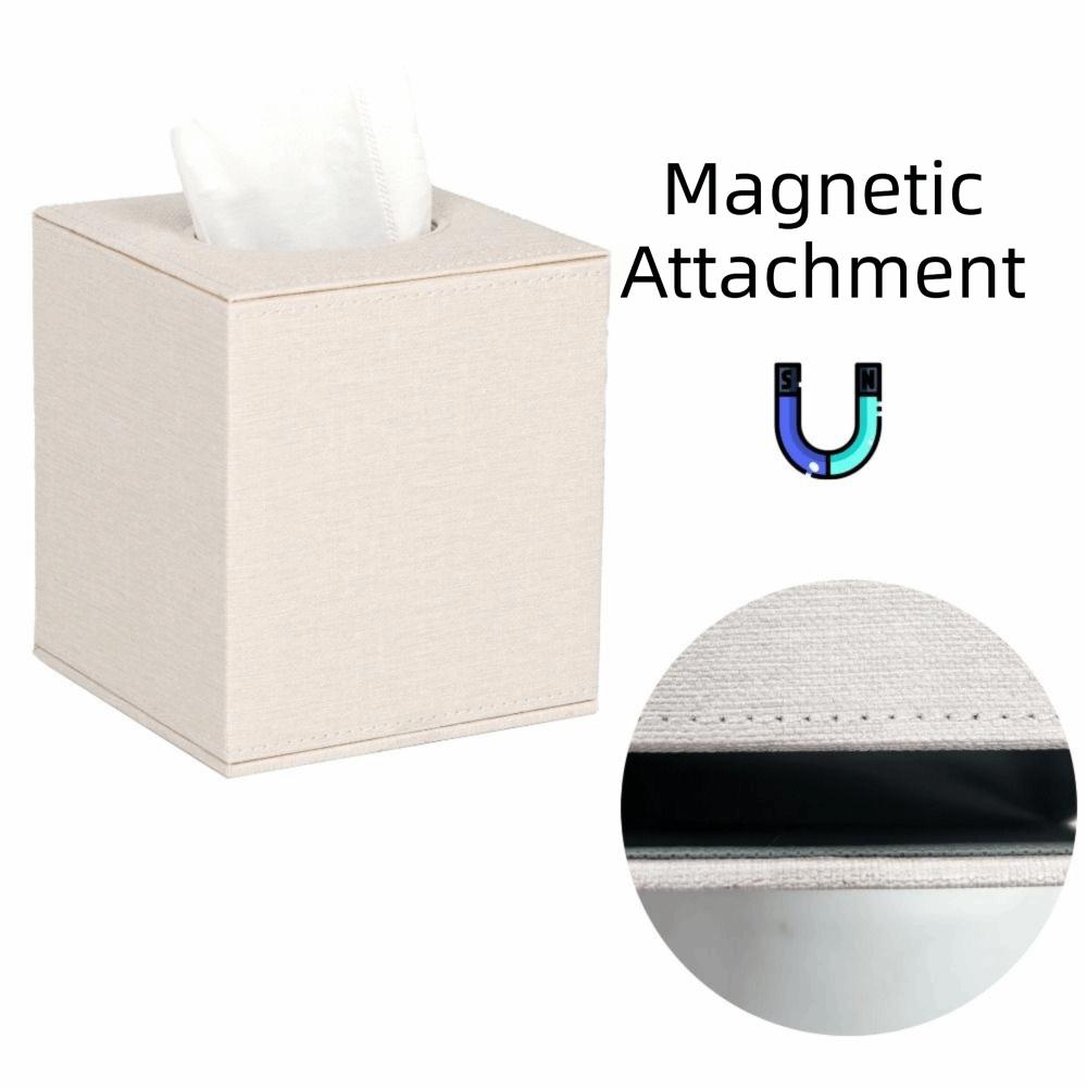 Light Luxury Square Tissue Holder Magnetic Bottom Decorative Napkin Holder Tissue Box Living Room