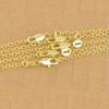Wholesale 5/10pcs Yellow Gold Plated Rolo Chain Necklace Jewelry 16-30Inch