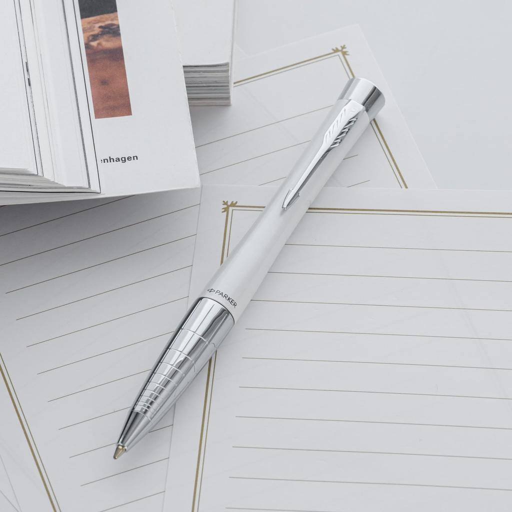 Parker Urban Premium Perlmutt Weiß Shizzle CT Kugelschreiber Medium Geschenk Offizielles Produkt Nummer 2194680 Stift, Spitze, Ölbasis, In Schachtel, Importiert,