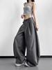 2026 Spring American Retro Wide-Leg Pleated Trousers - High Street Scissor-Leg Suit, Versatile, Loose, Slimming, Floor-Length Casual Pants.