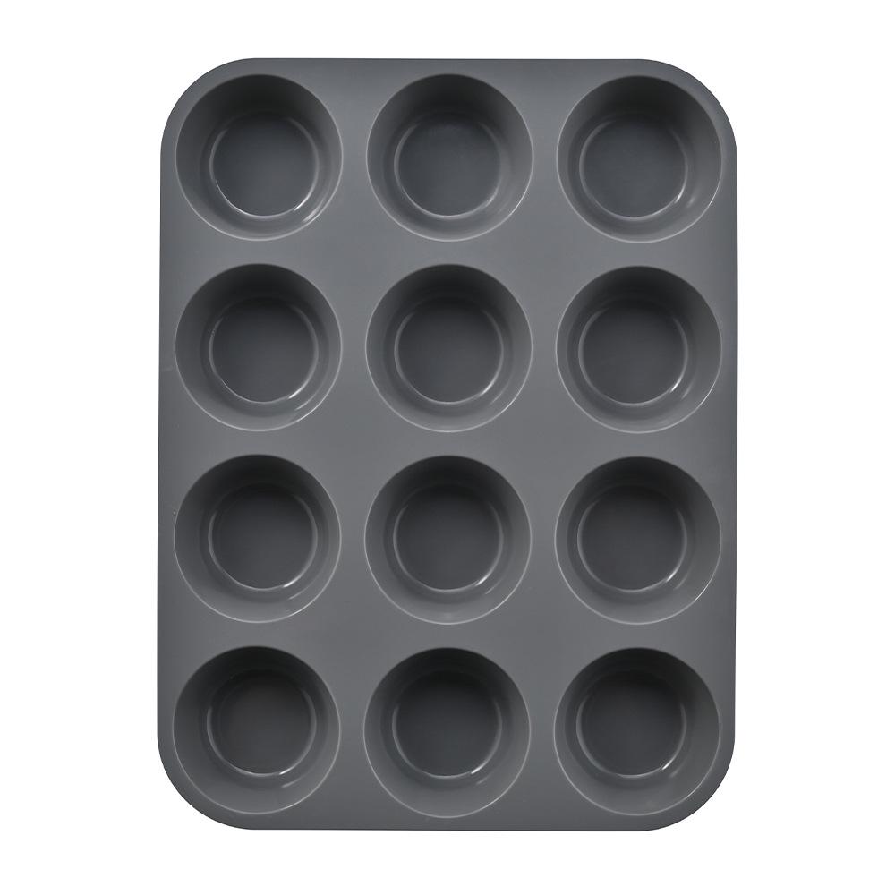 12/24-Cup Silicone Muffin & Cake Mold - Non-Stick, High-Temp Resistant Baking Tool
