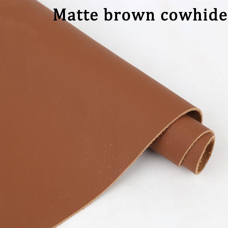 Matte brown lychee leather top layer cowhide leather seat sofa headboard soft cowhide 1.5mm handmade leather bag leather goods 21x14cm золотой