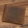Crazy Horse Leather Wallet Men's Genuine Leather Wallet Driver's License Card Bag Retro