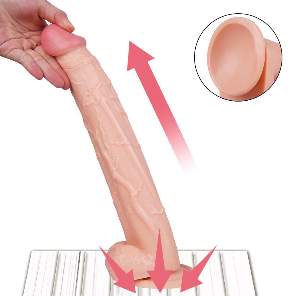 MoDi 28cm Insertable Big Dildo Realistic Penis Massager Dildo Vagina Waterproof Adult Sex Toys for Woman