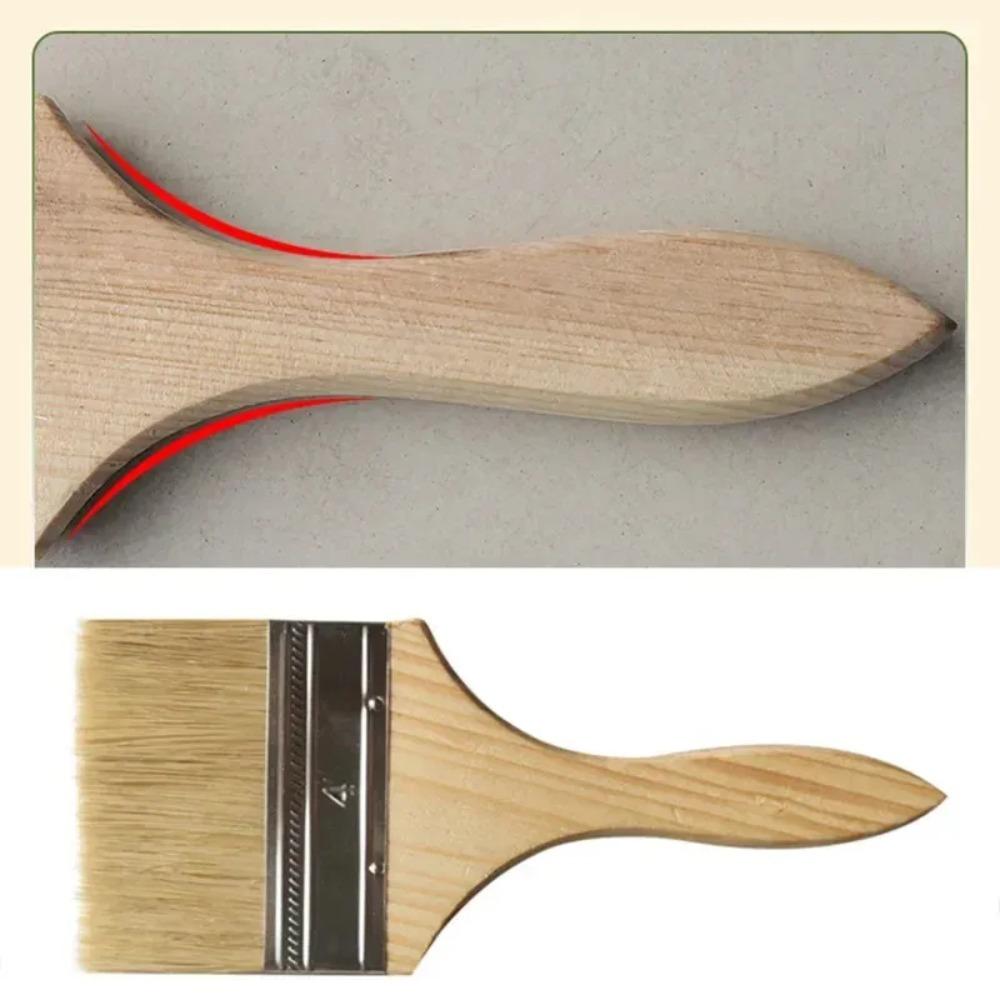 10/20 Pcs Soft Hair Painting Brushes Paint Brush Wooden Handle BBQ Brush 2 Inch for Wall and Furniture Paint Tool Set