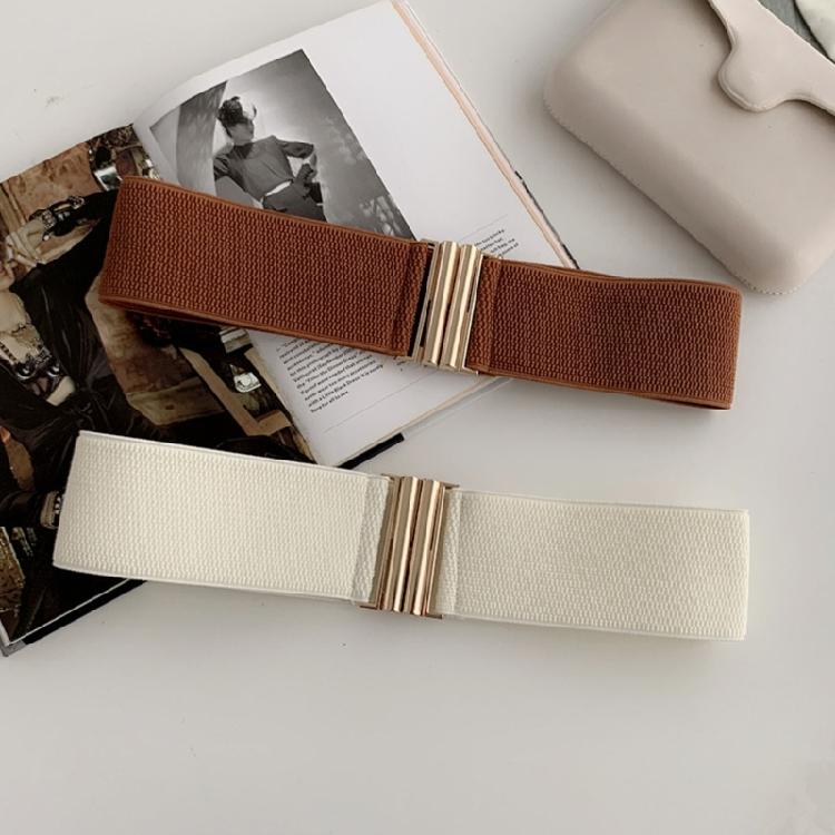 Contemporary Elastic Waist Belt Alloy Buckles Slimming Comfortable Design Elastic Waistband For Women's Outfits