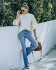 2023 European & American Women's Commuting Light Blue Washed Cotton Jeans