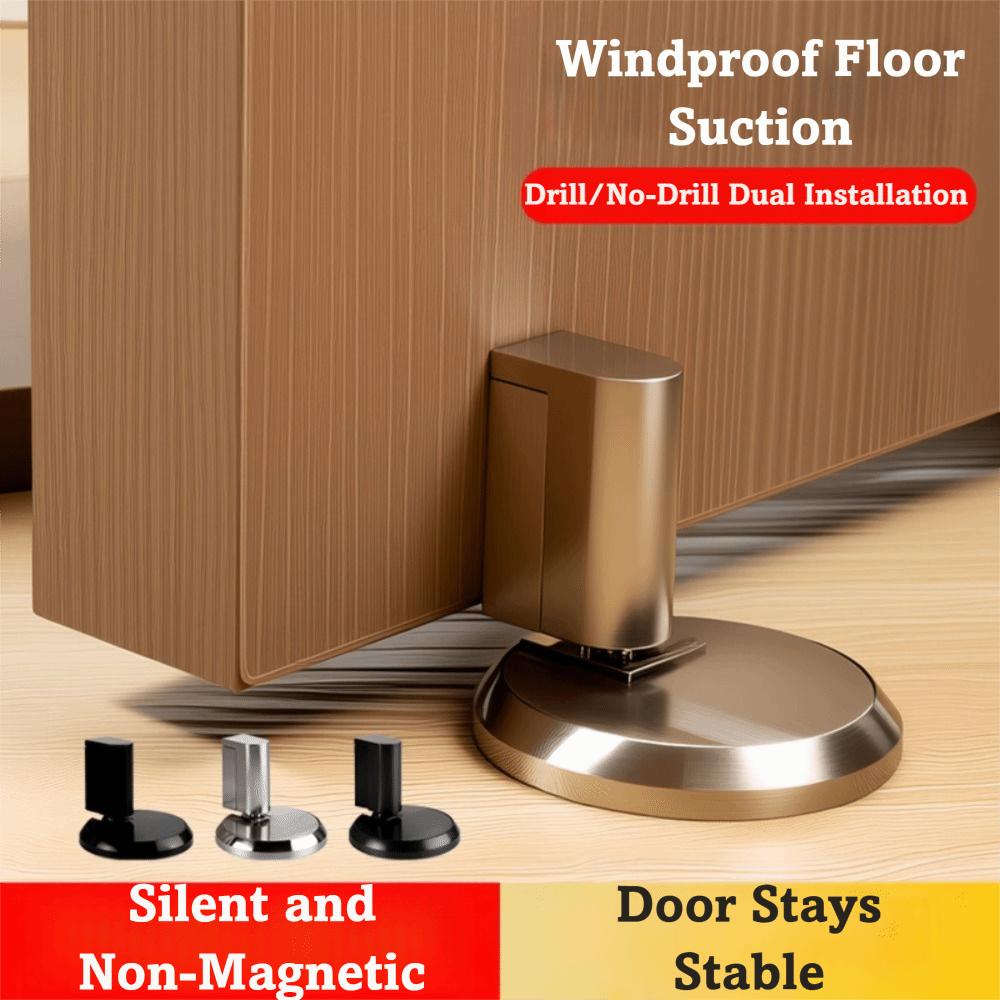 Bohrfreies Design Mechanischer Türstopper mit Verriegelung Magnetfreies Design Stummschaltfunktion Magnetfreier Türstopper