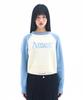 AMES-WORLDWIDE Basic Raglan Pullover Knit Light Blue