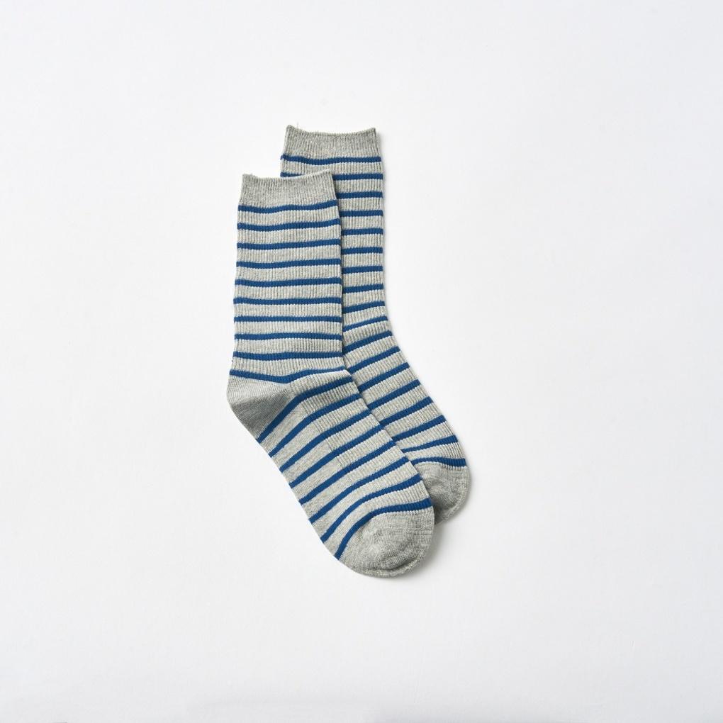 It's Socks Slim Striped Socks Gray Blue_FS0825016