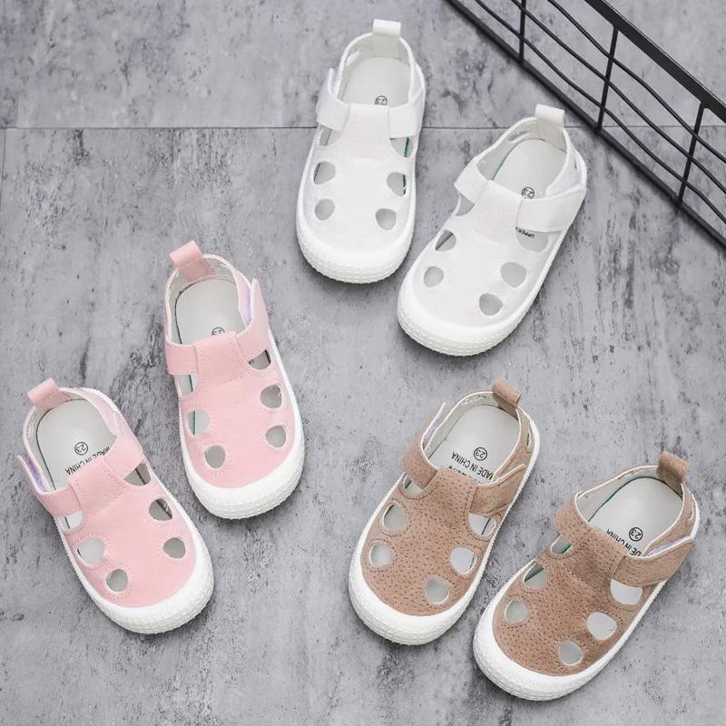 Boys Children Half Sandals for Boys Girls Toddlers Little Kids Summer Shoes Cut-outs Breathable Fashion Soft Anti-skid