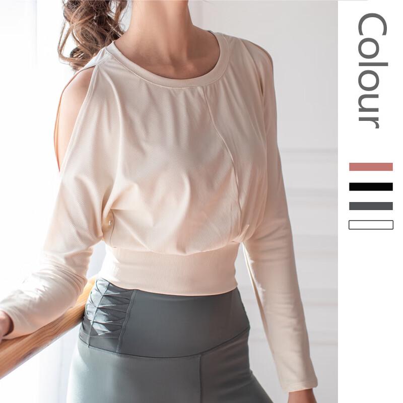 Women s Off-Shoulder Long Sleeve Yoga & Fitness Top