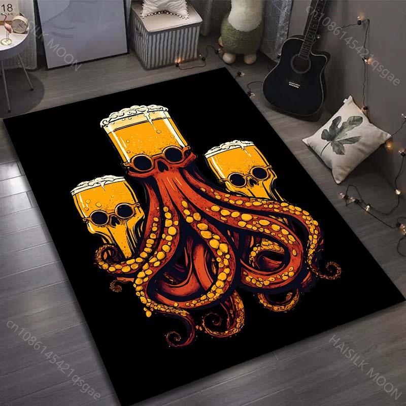 17 Styles Beer Brewing Painting Carpet for Living Room Bedroom Doormat Home Decor Sofa Table Area Rug Non-slip Floor Mat