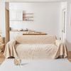 Thicken Tuffed Fleece Geometric Lines Jacquard Warm Sofa Towel Universal Fluffy Blanket for Living Room Couch Bedding Room