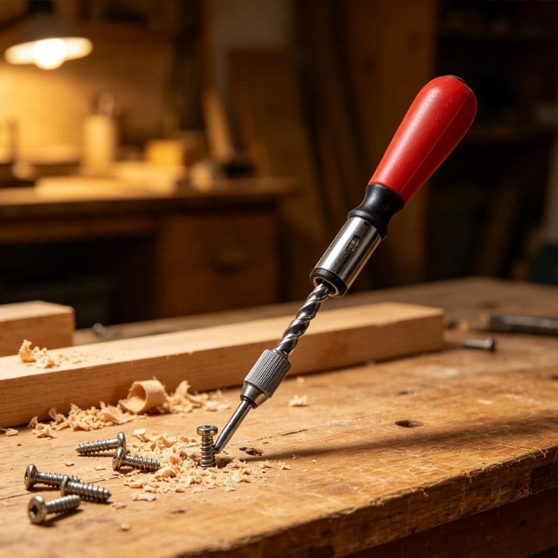 Wooden Handle Ratchet Screwdriver T201B 260MM Push Pressure Reversible Manual Screw Driver For Home Repair Furniture Assembly