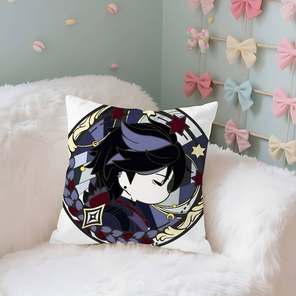 Cute Wriothesley Kawaii Case Plush Fabric Soft Pillowcase Double Sided Print Cushion Cover Household Gifts