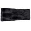 Pallet Cushion Black Checkered Pattern 120 X 40 X 12 Cm Fabric