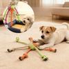 Juguete Interactivo de Nudo para Perros Juguetes de Cuerda Resistentes y Duraderos para Perros Juguete para Afilar Dientes y Limpieza Dental Juguete de Nudo para Masticar para Cachorros