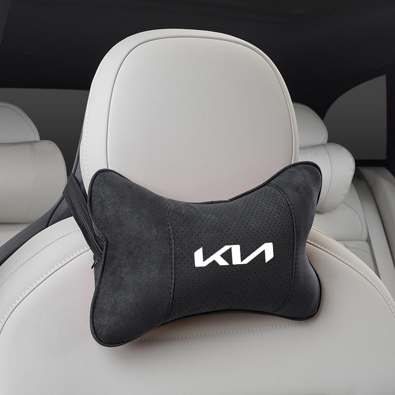 Kia Autositz Kopfstütze Auto Logo Nackenwirbelsäulen Schutz Kissen für KIA EV6 Stinger RIO Sorento Picanto Ceed Borrego Syros K4 K5 K8 vkcy70
