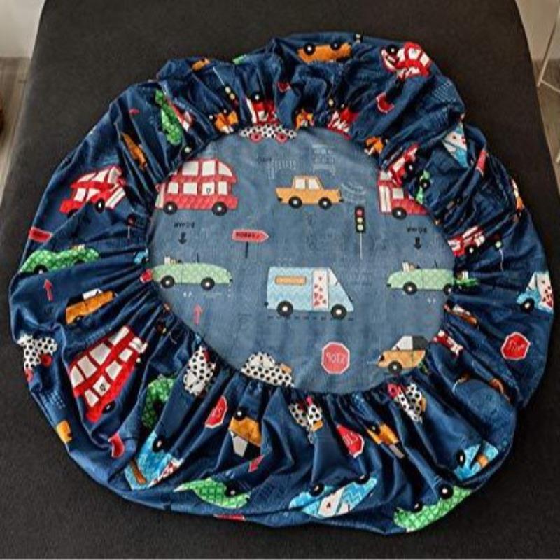 Car Vehicle Pattern Sheet Three-Piece Digital Printing Bedding Sheet Three-Piece Sheet Children Adults