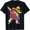 Poncho Mexicano Dabbing Cinco de Mayo Meninos Homens Manga Curta Sombrero Dab Camiseta