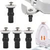 T02C!8 Pack Toilet Seat Screws Toilet Seat Hinges Bolt Expanding Rubber Top Nuts Screw Fixings Fix WC Blind Hole Fittings