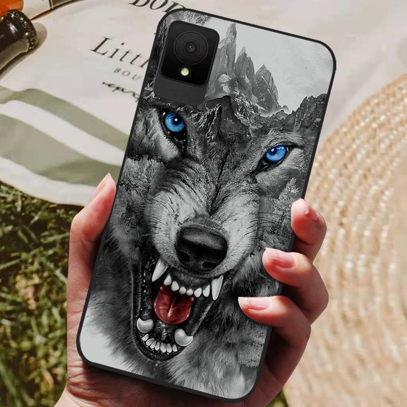 For TCL 502 Case Shockproof Soft Silicone TPU Bumper for TCL 502 Global Cover Cat Luxury  TCL502 Cute Cartoon Shell